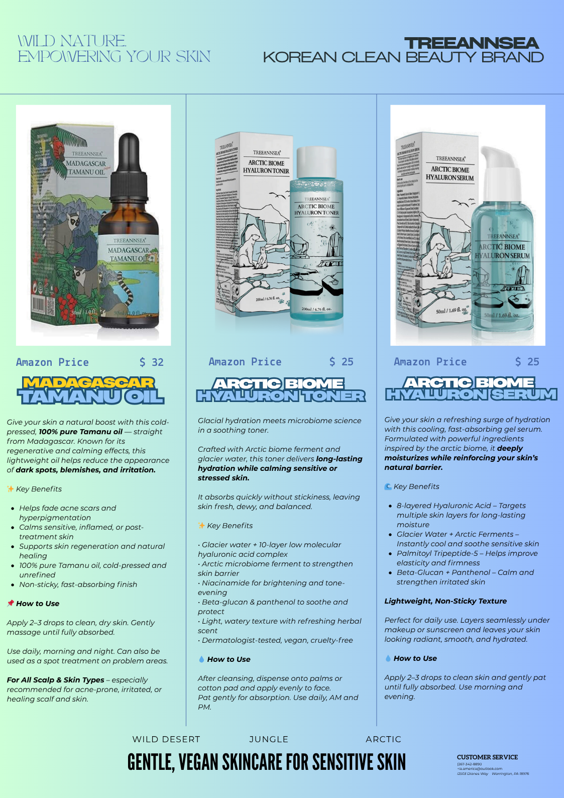 TREEANNSEA Skin Care Set – All-in-One Hydration & Renewal