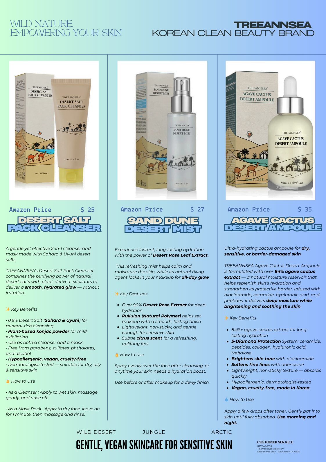 TREEANNSEA Skin Care Set – All-in-One Hydration & Renewal