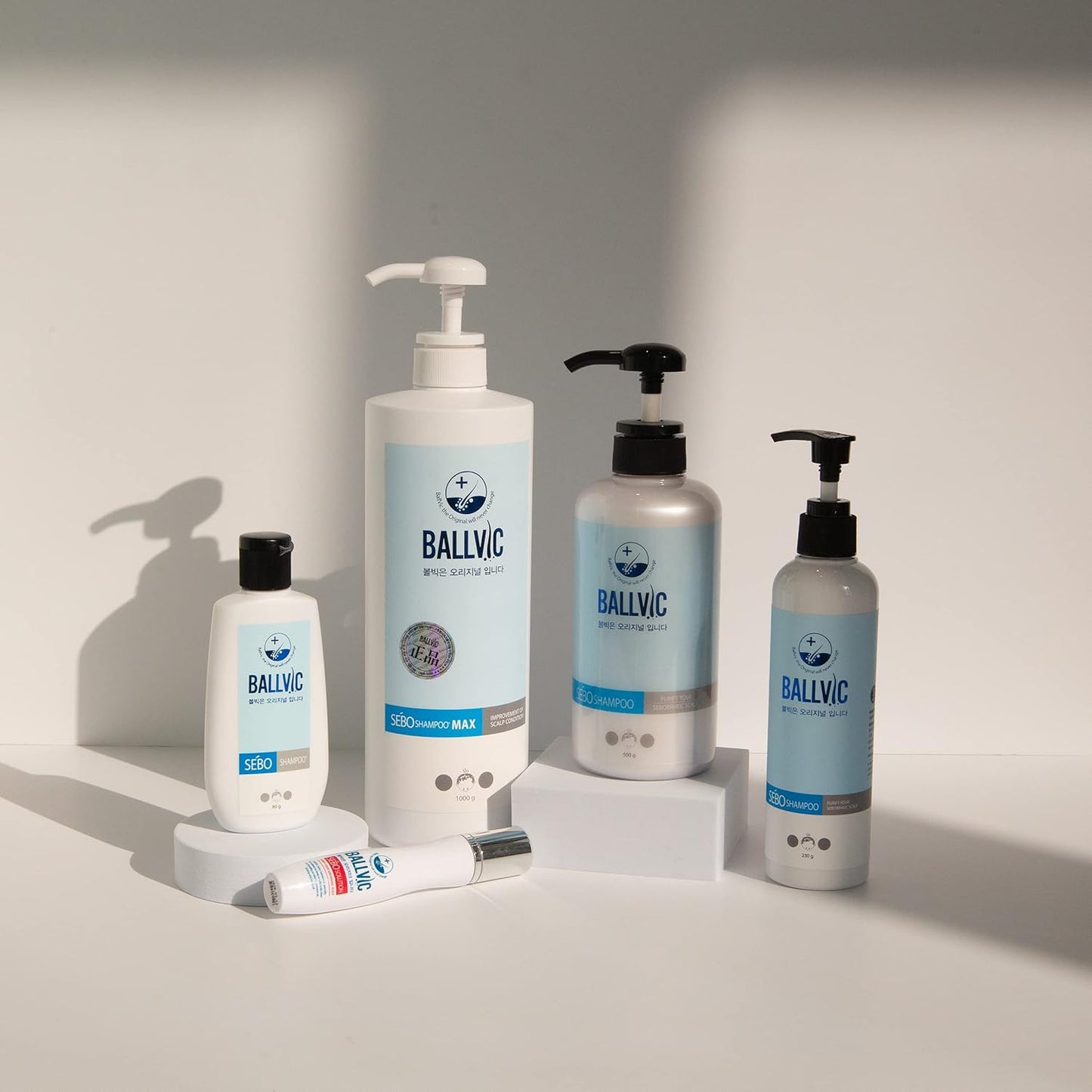 BallVic SEBO Care Duo – Shampoo 17.6 oz + Solution 30g | Korean Scalp Care Set for Sensitive & Oily Scalp