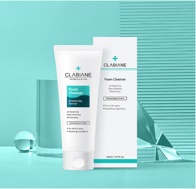 Clabiane pH 5.5 Balancing Foam Cleanser – 150ml | Hypoallergenic Daily Cleanser for Sensitive Skin