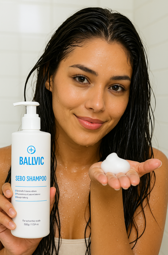 BallVic Sebo Shampoo – 17.6 oz | Korean Balancing Shampoo with Zinc & Herbal Complex