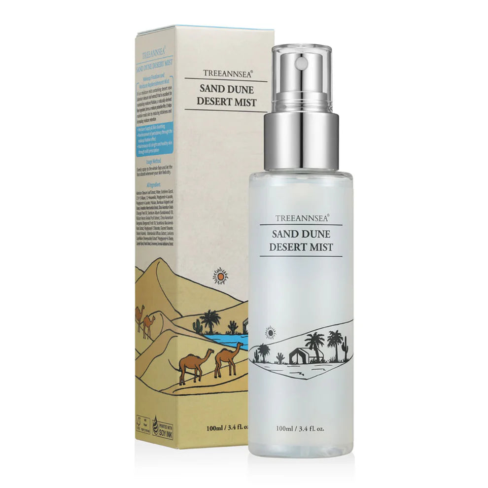 TREEANNSEA Sand Dune Desert Mist – 100 ml / 3.38 fl oz | Desert Rose Hydrating Facial Mist